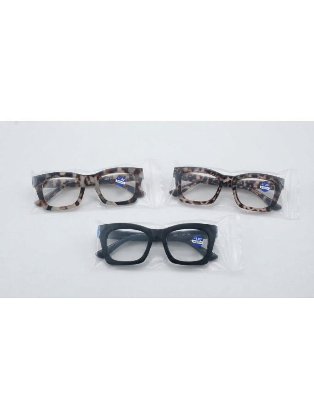 CCVOO Reading Glasses +1.00 Blue Light Blocking Chunky Square Frame 3-Pack New